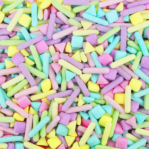 SHOP PASTEL RAINBOW SUGAR SHAPES SPRINKLE MIX – Layer Cake Shop Wholesale