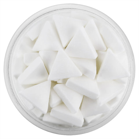 WHITE MATTE TRIANGLE CANDY SPRINKLES 5 LB
