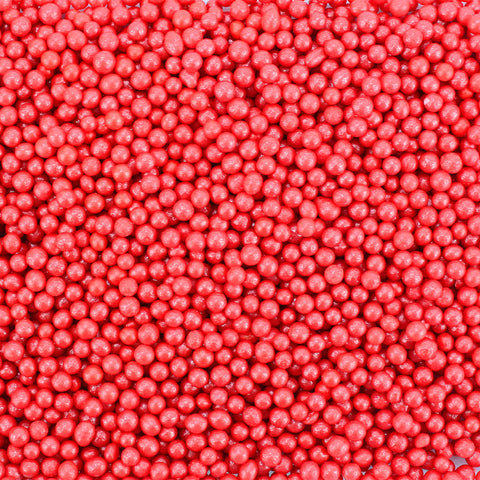 PEARLY RED SUGAR PEARLS 5 LB